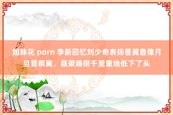 姐妹花 porn 李新回忆刘少奇表扬晋冀鲁豫月旦晋察冀，聂荣臻很千里重地低下了头