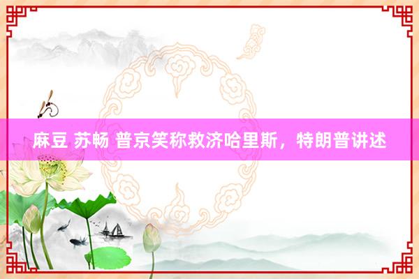 麻豆 苏畅 普京笑称救济哈里斯，特朗普讲述