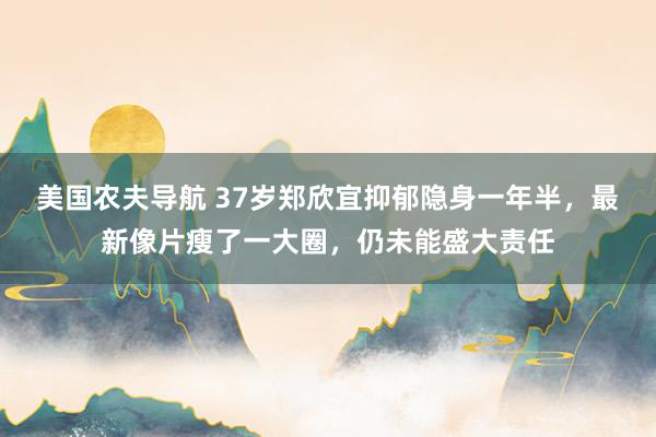 美国农夫导航 37岁郑欣宜抑郁隐身一年半，最新像片瘦了一大圈，仍未能盛大责任