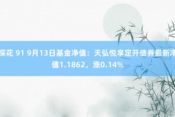 探花 91 9月13日基金净值：天弘悦享定开债券最新净值1.1862，涨0.14%