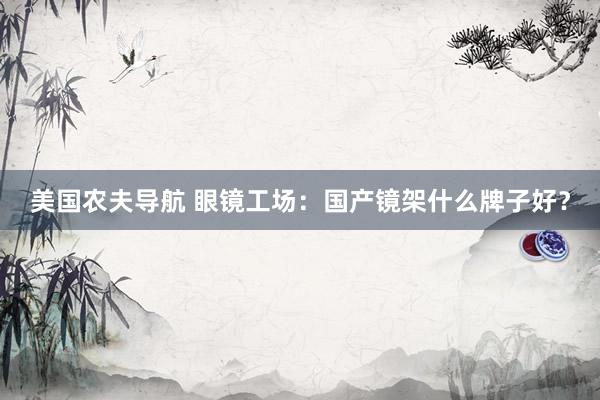 美国农夫导航 眼镜工场：国产镜架什么牌子好？