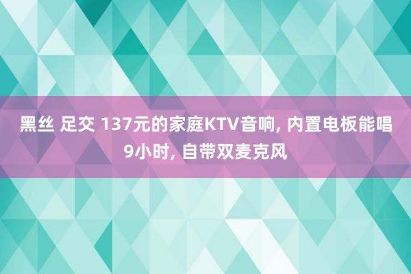 黑丝 足交 137元的家庭KTV音响, 内置电板能唱9小时, 自带双麦克风