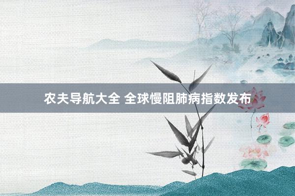 农夫导航大全 全球慢阻肺病指数发布