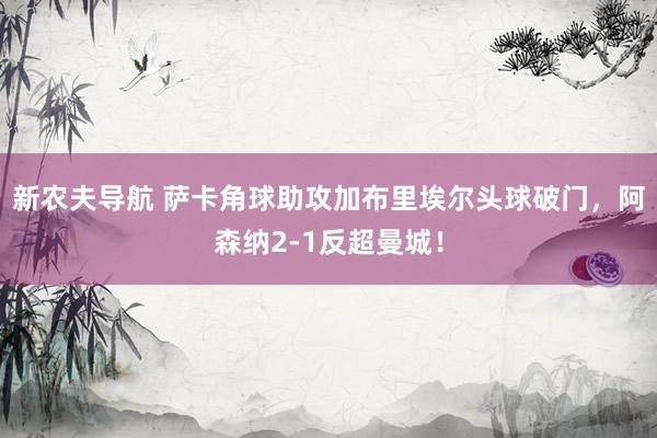 新农夫导航 萨卡角球助攻加布里埃尔头球破门，阿森纳2-1反超曼城！