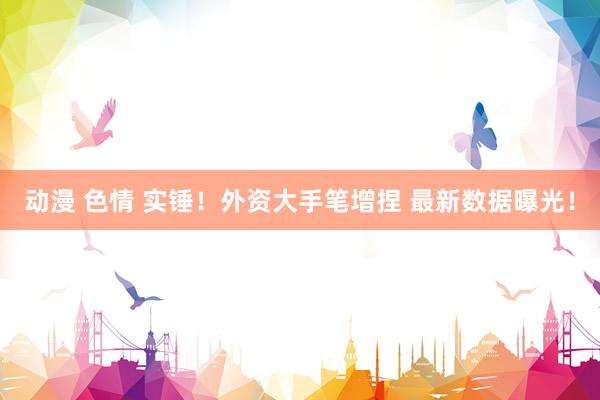动漫 色情 实锤！外资大手笔增捏 最新数据曝光！