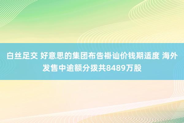 白丝足交 好意思的集团布告褂讪价钱期适度 海外发售中逾额分拨共8489万股