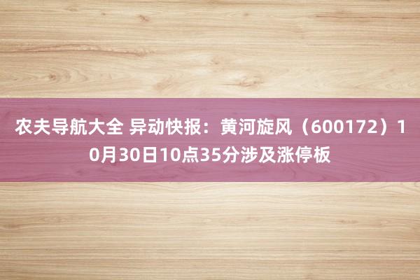 农夫导航大全 异动快报：黄河旋风（600172）10月30日10点35分涉及涨停板