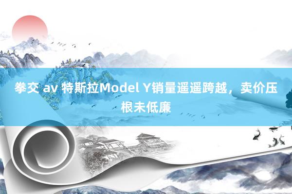 拳交 av 特斯拉Model Y销量遥遥跨越，卖价压根未低廉