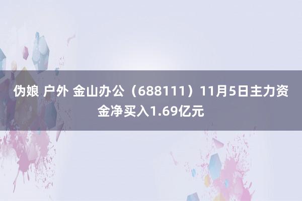 伪娘 户外 金山办公（688111）11月5日主力资金净买入1.69亿元