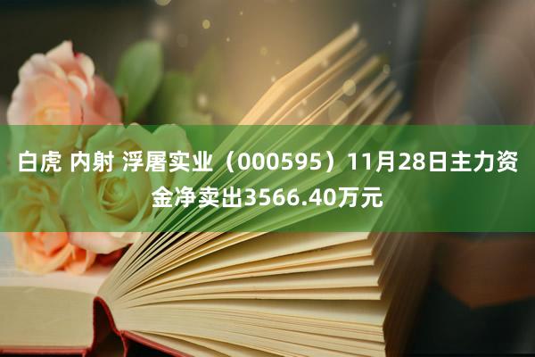 白虎 内射 浮屠实业（000595）11月28日主力资金净卖出3566.40万元