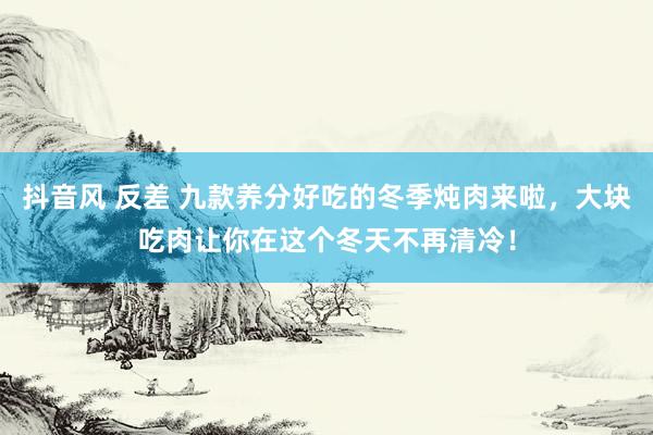 抖音风 反差 九款养分好吃的冬季炖肉来啦，大块吃肉让你在这个冬天不再清冷！