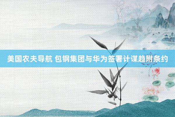 美国农夫导航 包钢集团与华为签署计谋趋附条约