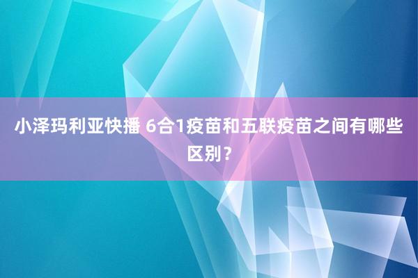 小泽玛利亚快播 6合1疫苗和五联疫苗之间有哪些区别？