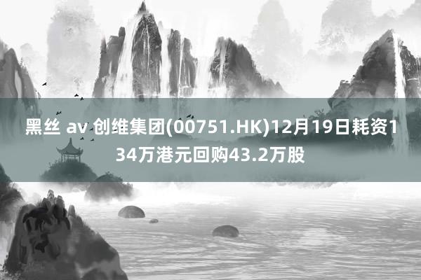 黑丝 av 创维集团(00751.HK)12月19日耗资134万港元回购43.2万股