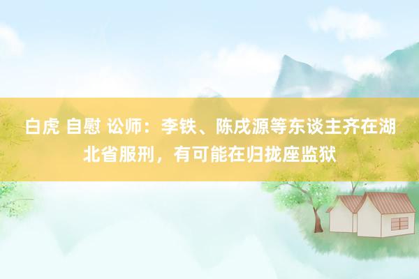 白虎 自慰 讼师：李铁、陈戌源等东谈主齐在湖北省服刑，有可能在归拢座监狱