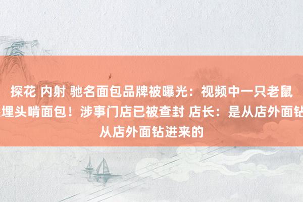 探花 内射 驰名面包品牌被曝光：视频中一只老鼠乱窜 还埋头啃面包！涉事门店已被查封 店长：是从店外面钻进来的