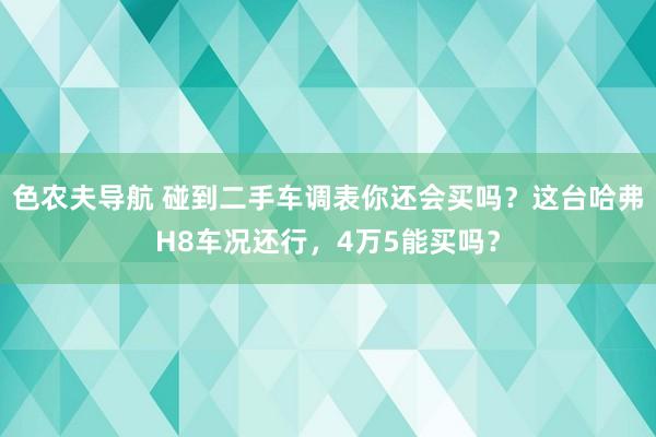 色农夫导航 碰到二手车调表你还会买吗？这台哈弗H8车况还行，4万5能买吗？