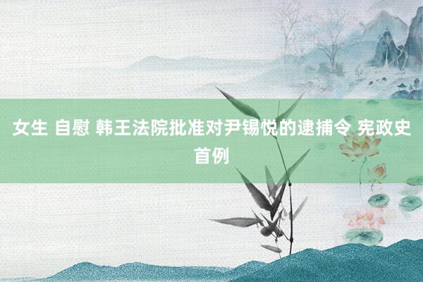 女生 自慰 韩王法院批准对尹锡悦的逮捕令 宪政史首例