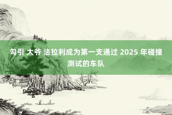 勾引 大爷 法拉利成为第一支通过 2025 年碰撞测试的车队