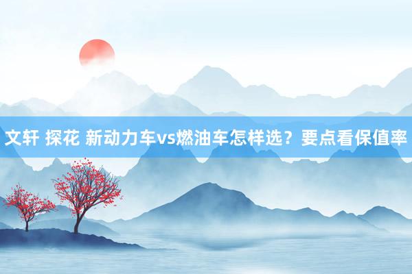 文轩 探花 新动力车vs燃油车怎样选？要点看保值率