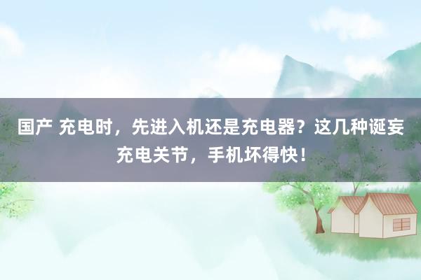 国产 充电时，先进入机还是充电器？这几种诞妄充电关节，手机坏得快！