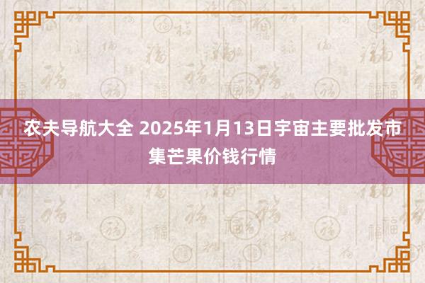 农夫导航大全 2025年1月13日宇宙主要批发市集芒果价钱行情