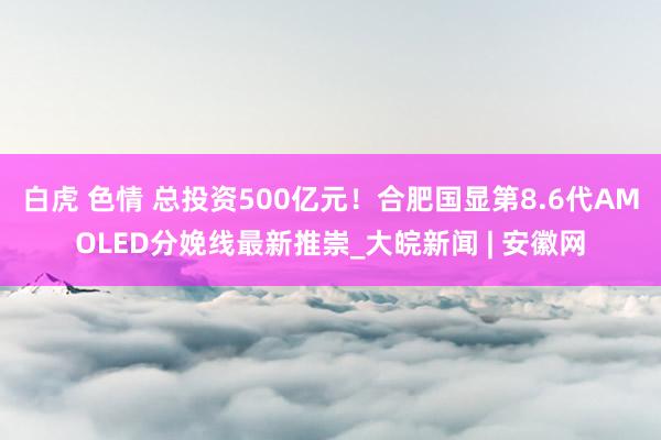 白虎 色情 总投资500亿元！合肥国显第8.6代AMOLED分娩线最新推崇_大皖新闻 | 安徽网
