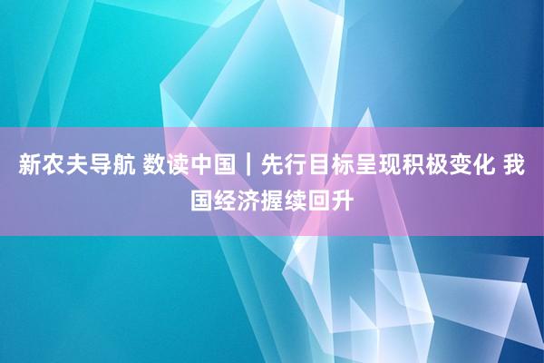 新农夫导航 数读中国｜先行目标呈现积极变化 我国经济握续回升