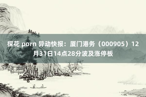 探花 porn 异动快报：厦门港务（000905）12月31日14点28分波及涨停板