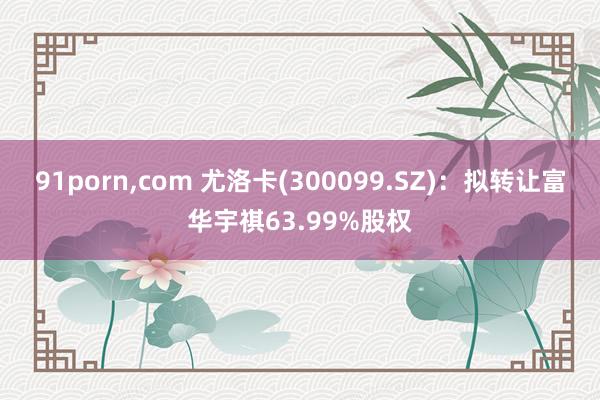 91porn,com 尤洛卡(300099.SZ)：拟转让富华宇祺63.99%股权