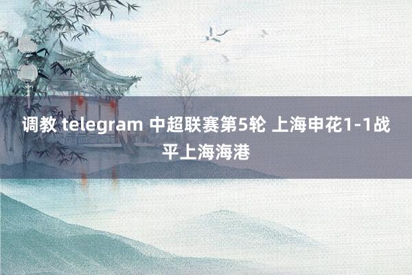 调教 telegram 中超联赛第5轮 上海申花1-1战平上海海港