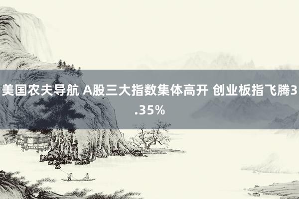 美国农夫导航 A股三大指数集体高开 创业板指飞腾3.35%