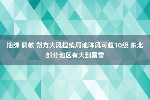 捆绑 调教 朔方大风捏续局地阵风可超10级 东北部分地区有大到暴雪