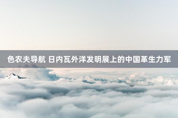 色农夫导航 日内瓦外洋发明展上的中国革生力军