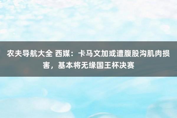 农夫导航大全 西媒：卡马文加或遭腹股沟肌肉损害，基本将无缘国王杯决赛
