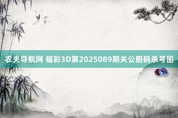 农夫导航网 福彩3D第2025089期关公胆码杀号图